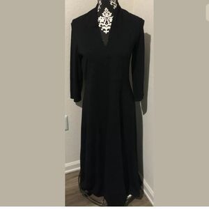 Eileen Fisher v neck long sleeve dress